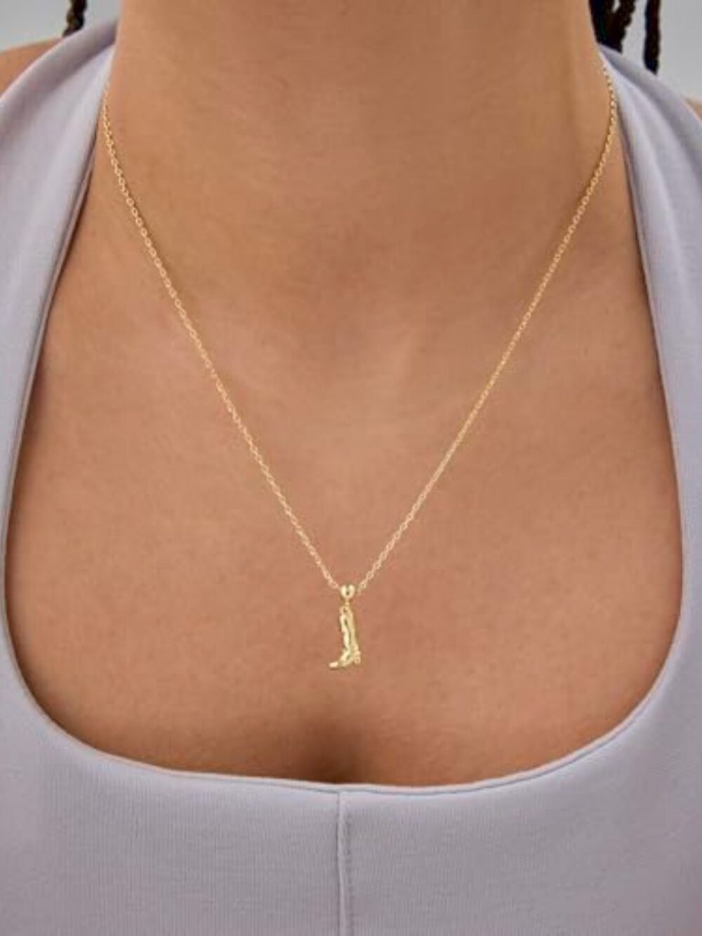 14K Gold Plated Dainty Necklace with Charms - Picture 2 of 2